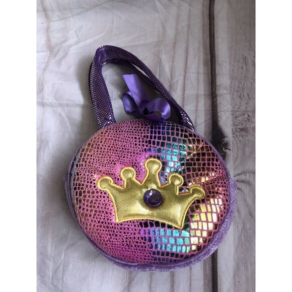Aurora Shimmery Fancy Pals Purple Purse Crown Pink Plush Toy‎ Pet Carrier - Picture 1 of 7